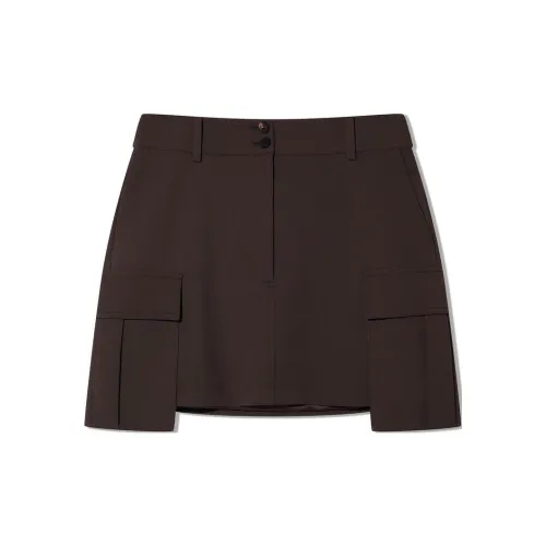 COVERINS Cargo Short Skirts Women's Coffee