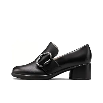 Ecco Chunky Heel Mary Jane Shoes 6.5cm Women's Black