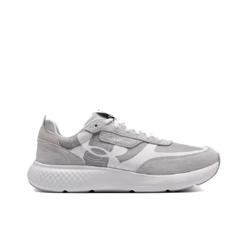Under Armour Decoy Lu Cushioning Wear Resistant Low Top Running Shoes Men's Gray White-1