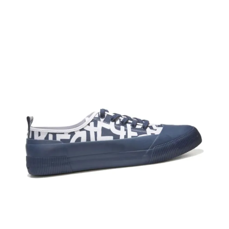 AIGLE Rubber Canvas Shoes Men Low-Top Blue/White-1