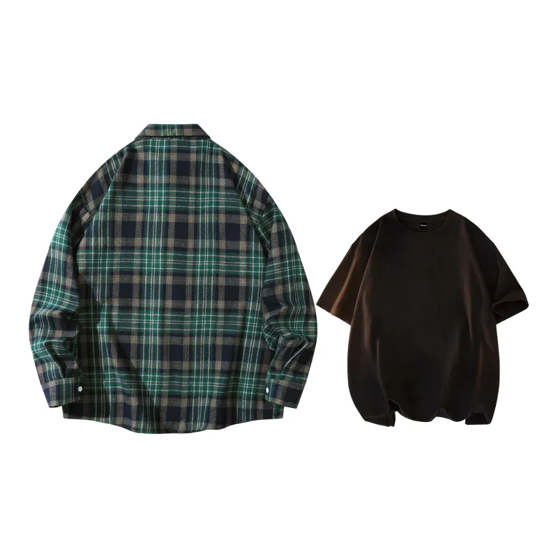 LA'T.WEEKEND Long Sleeved Shirts Matching Sets Unisex-16