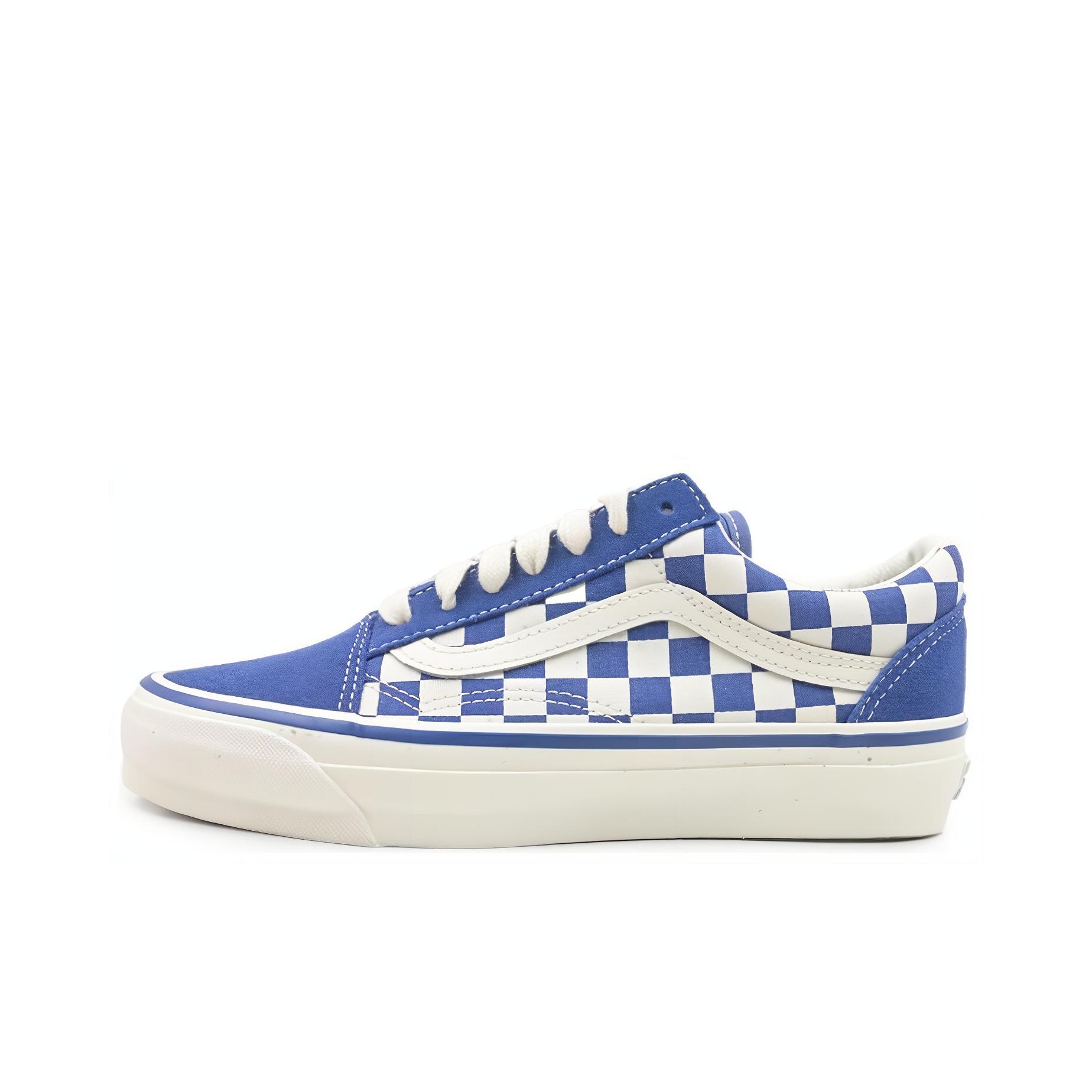 Blue old skool vans checkerboard online