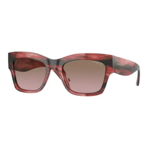 VOGUE Acetate Irregular Shape Sunglasses Women's Red