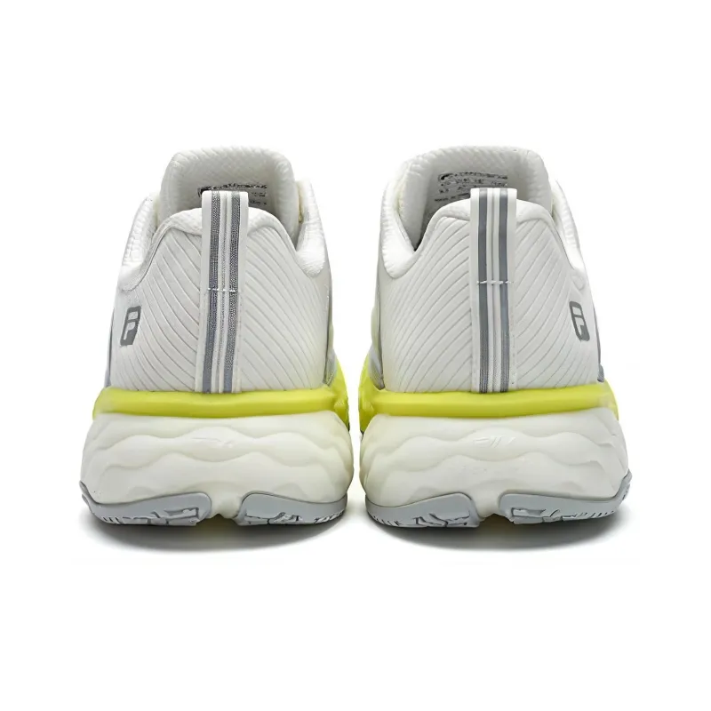 FILA Slip Resistant Low Top Running Shoes Men's White Yellow-2