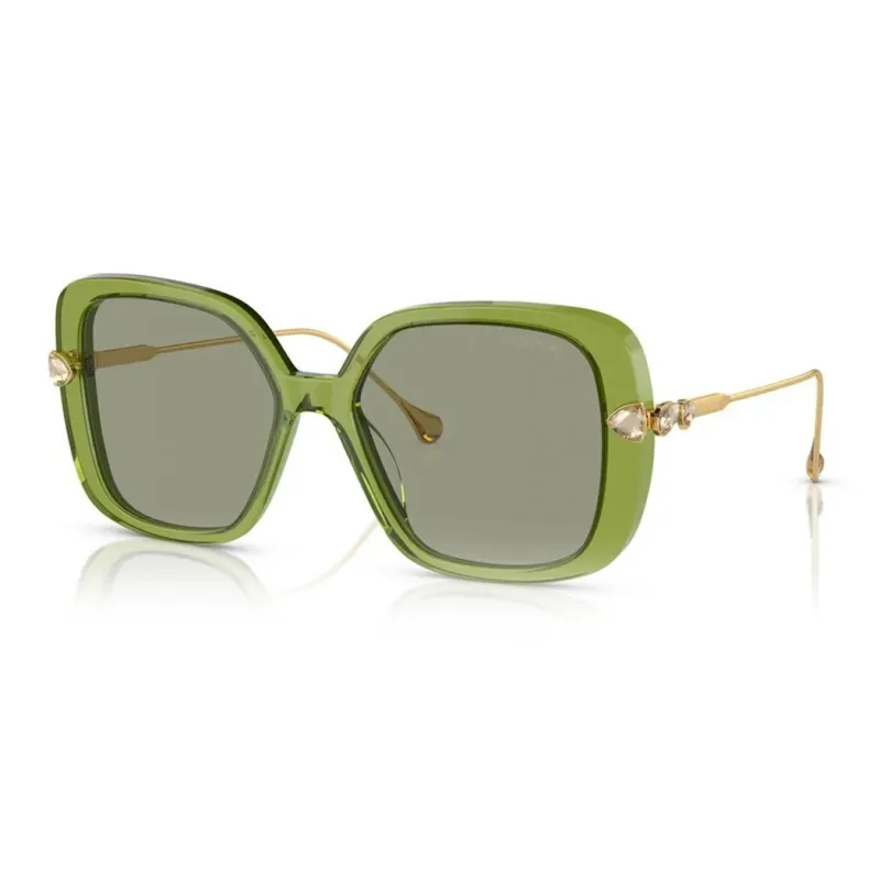 Swarovski Acetate Butterfly Sunglasses Women's Green-0