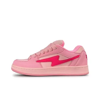 LuzaoT SUPER DRAG Lightning Puffy Shoes Low Top Skateboard Shoes Women's Peach Pink
