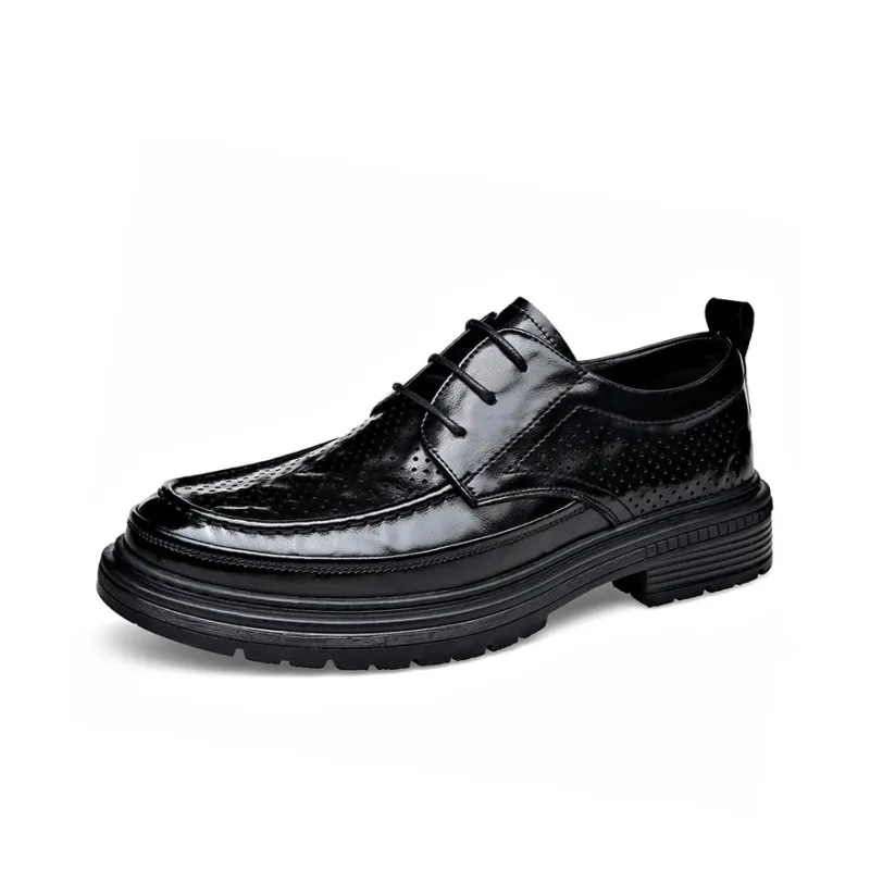 GZZ Dress Shoes Men Low Top Black, Brown-1