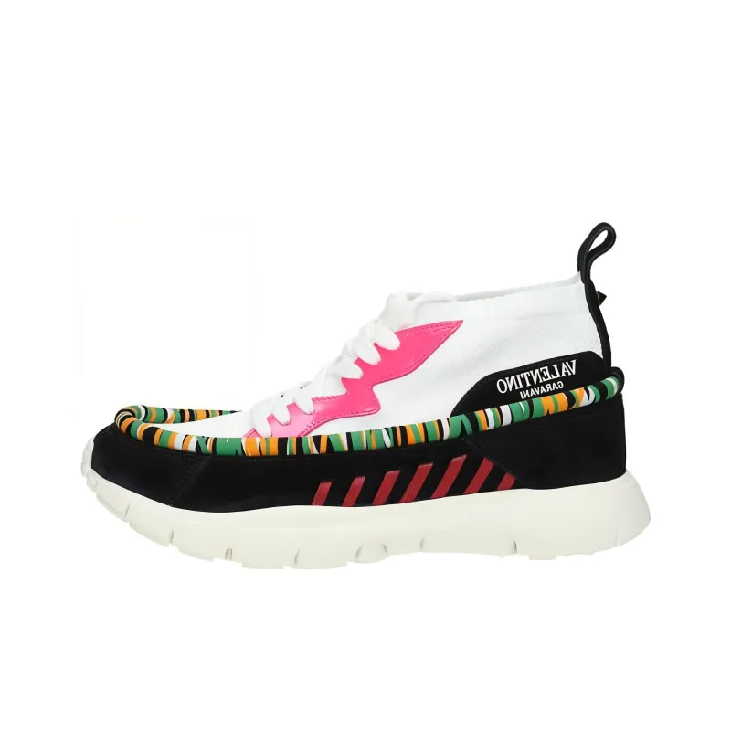Valentino Low Top Casual Shoes Men's Black White-0