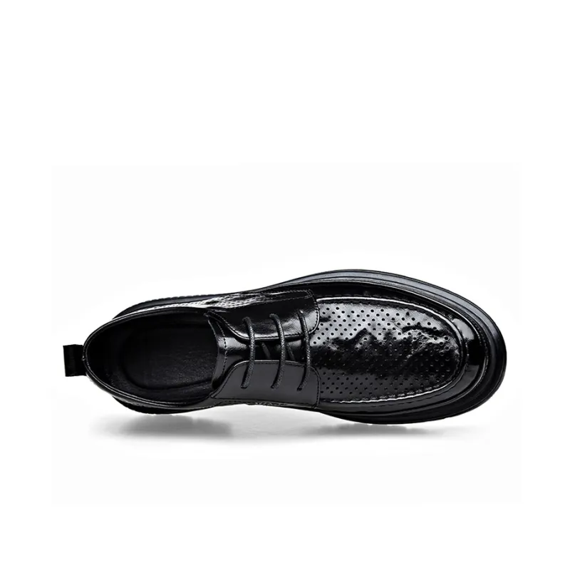 GZZ Dress Shoes Men Low Top Black, Brown-3