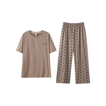 Tianmicat Pajama Set Women's Dark Brown Gray JLM-S6202 Women's