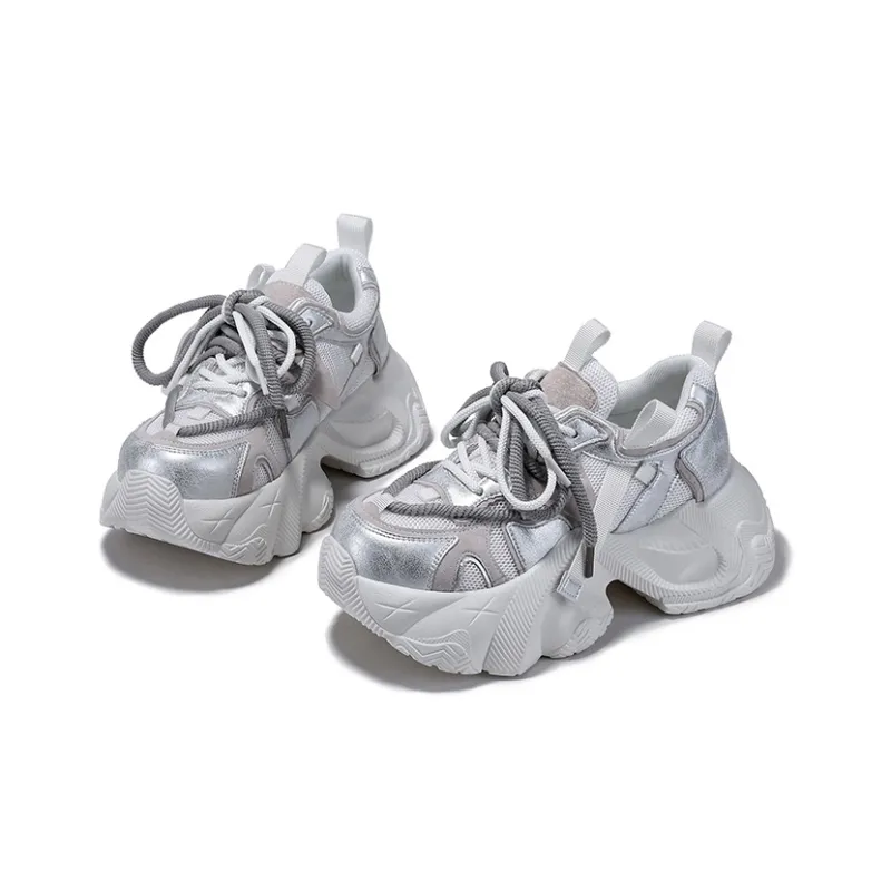 SELAIYA Anti Slip And Wear Resistant Height Increasing Low Top Chunky Sneakers Women's-6