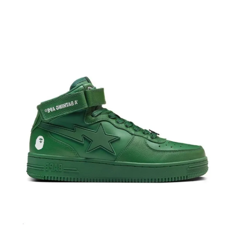 A BATHING APE STA Skateboard Shoes Men's Green-1