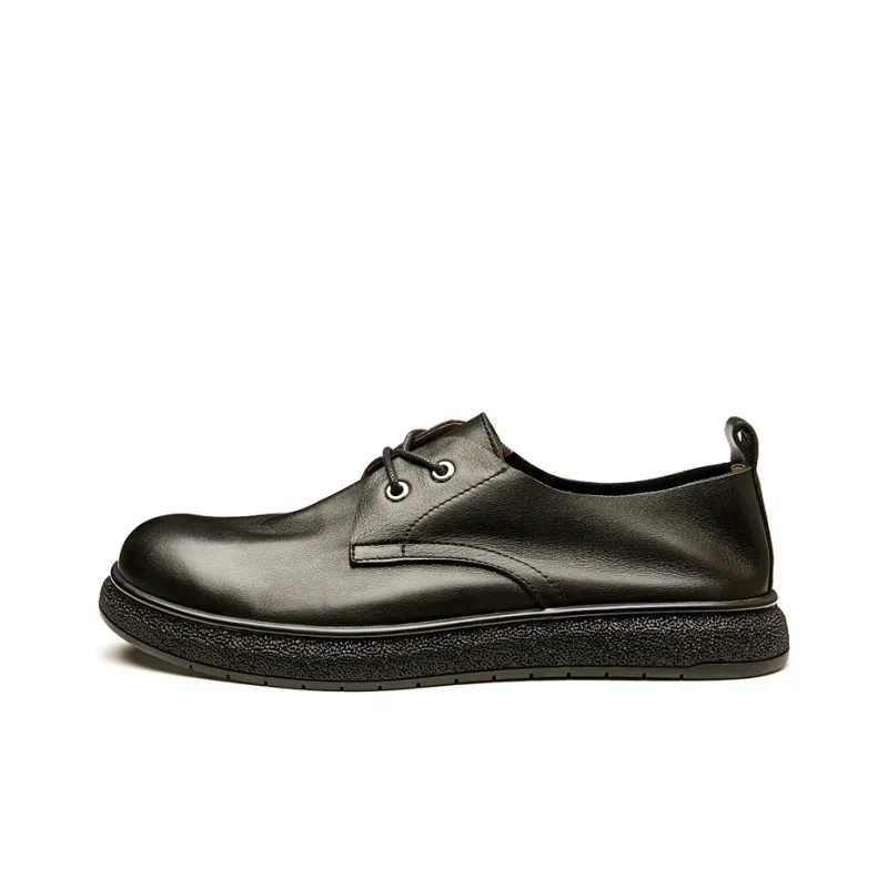Brounvanm Men's Casual Shoes Men Low Top Black/Yellow Brown-0