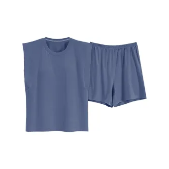 The Story Of The Flower Season Pajama Set Women's Navy Blue