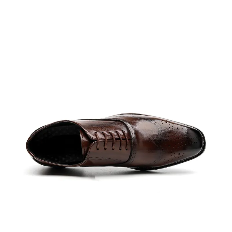 Romon Dress Shoes Men Low Top Black/Brown-12