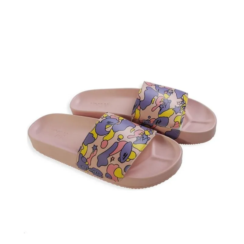 BAPE A BATHING APE Hayn Slide Pink Sta Camo-1