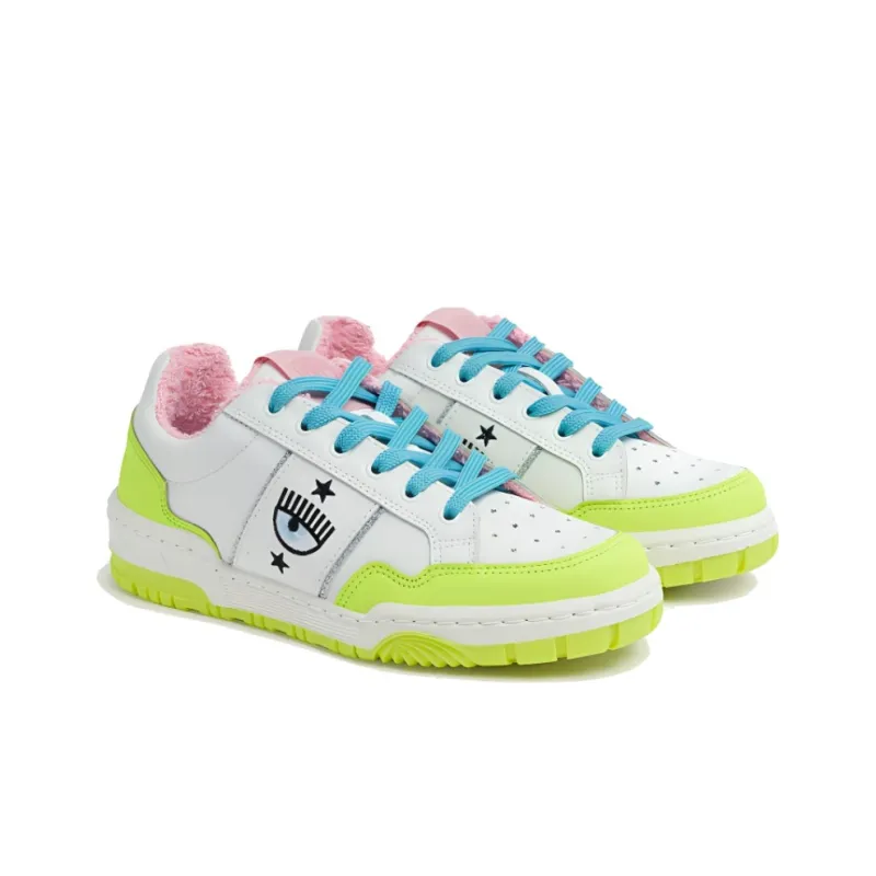CHIARA FERRAGNI CF-1 Low-Top Stylish Skateboarding Shoes Women's White Yellow-2