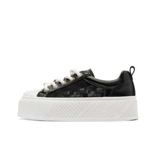 C°BANNER Skateboard shoes Bold Women's Low Top Black