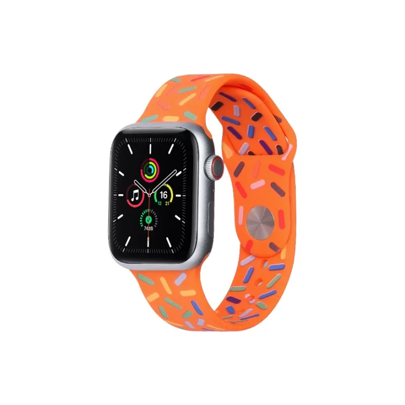 SHIRUI 1/2/3/4 Generation Watch Bands 96 Unisex Raindrop Silicone Apple Watch Bands -63-8