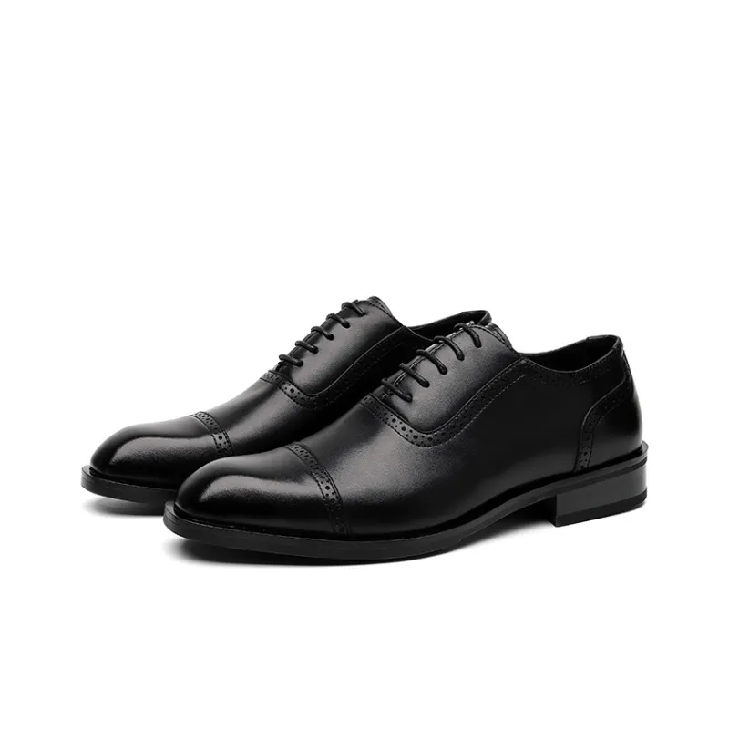 LUOMAIKE Dress Shoes Men Low Top Black, Brown-1