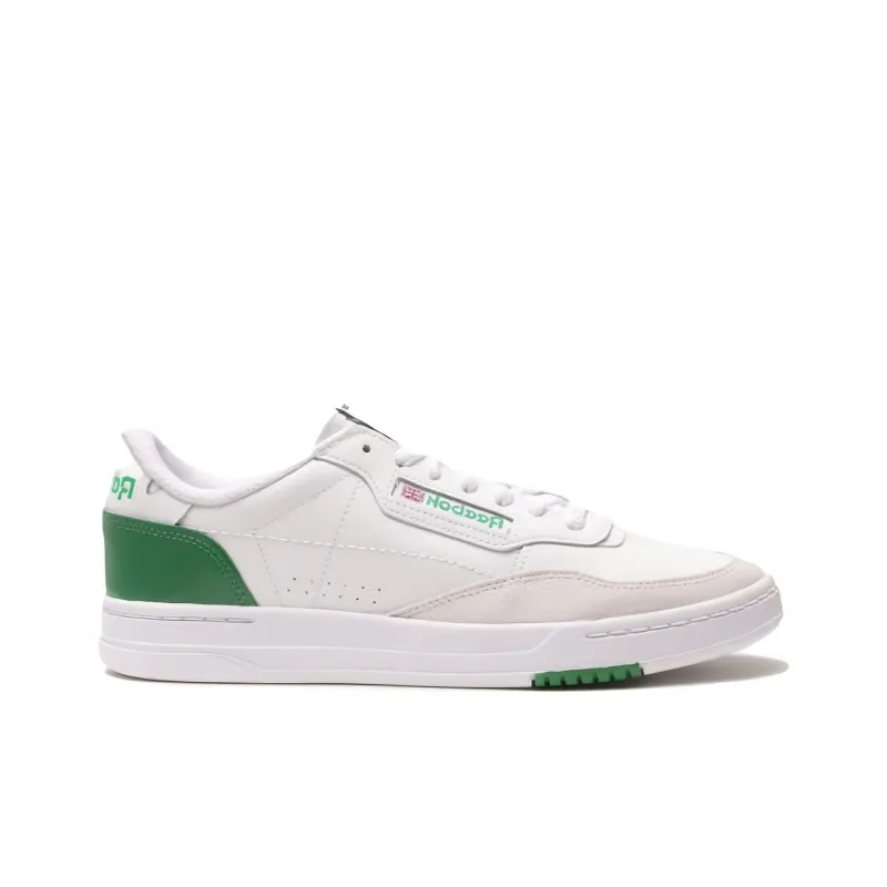 Reebok Court Peak Anti Slip Wear Resistant Low Top Skateboard Shoes Men's White Green-2