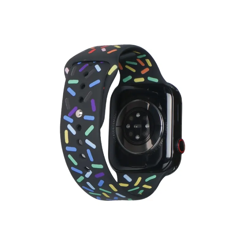 SHIRUI 1/2/3/4 Generation Watch Bands 96 Unisex Raindrop Silicone Apple Watch Bands -63-1