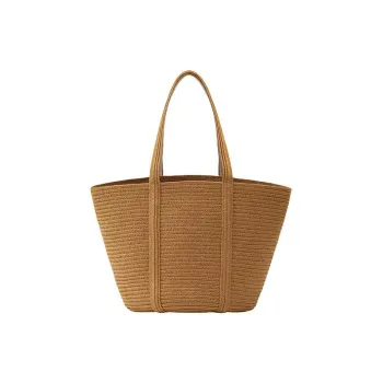 MUJI Paper Tote Bag Shopping Bag Shoulder Bags Large Size Unisex Light Brown