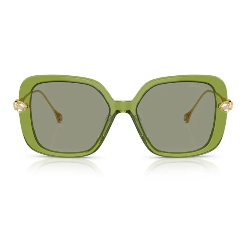 Swarovski Acetate Butterfly Sunglasses Women's Green-1