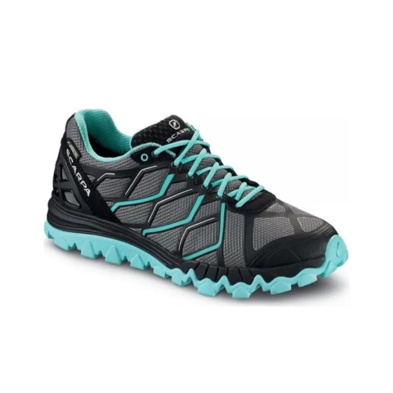 SCARPA Proton GTX Cushioned Slip-Resistant Low-Top Running Shoes Women's Gray Blue-1