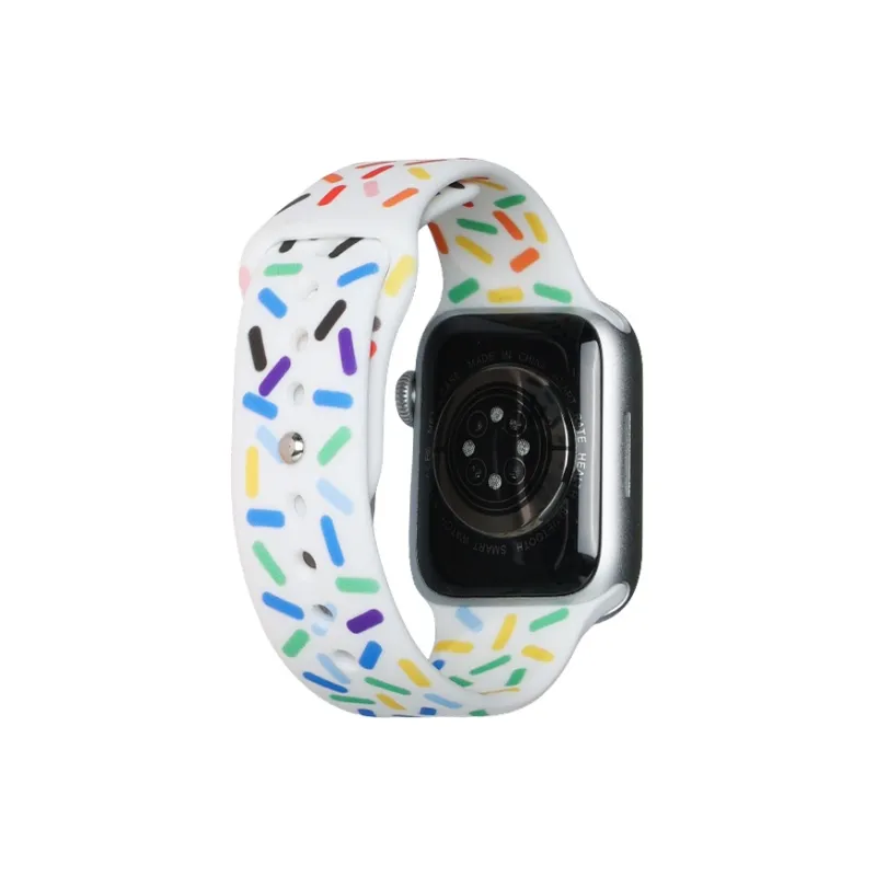 SHIRUI 1/2/3/4 Generation Watch Bands 96 Unisex Raindrop Silicone Apple Watch Bands -63-5