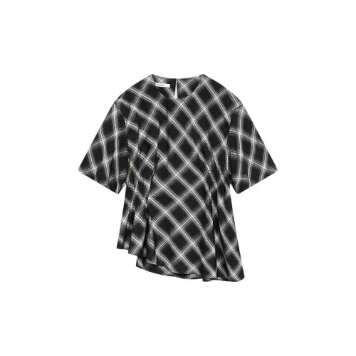 Broadcast Shirts Women's Jet Black Plaid