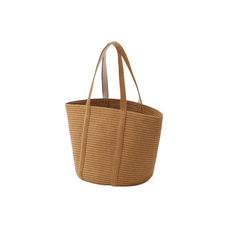 MUJI Paper Tote Bag Shopping Bag Shoulder Bags Large Size Unisex Light Brown-1