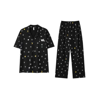 Tianmicat Silent Wind Series Pajama Set Men's Black