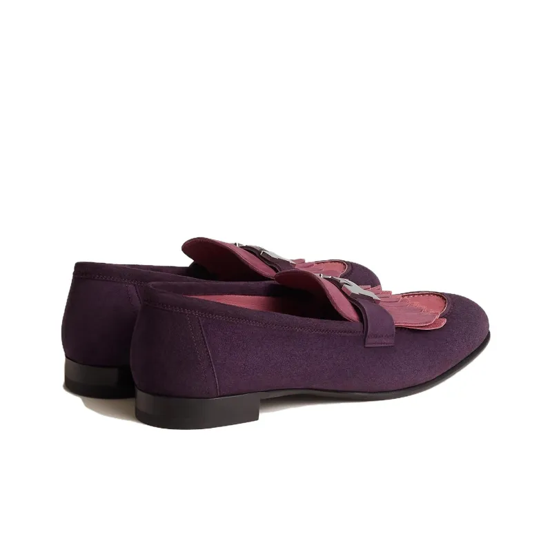 HERMES Loafers Men Purple-3