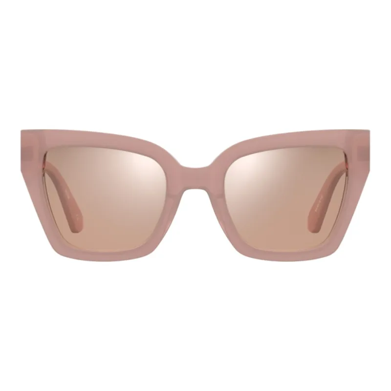 MOSCHINO Acetate Irregular Shape Sunglasses Women's Pink-1
