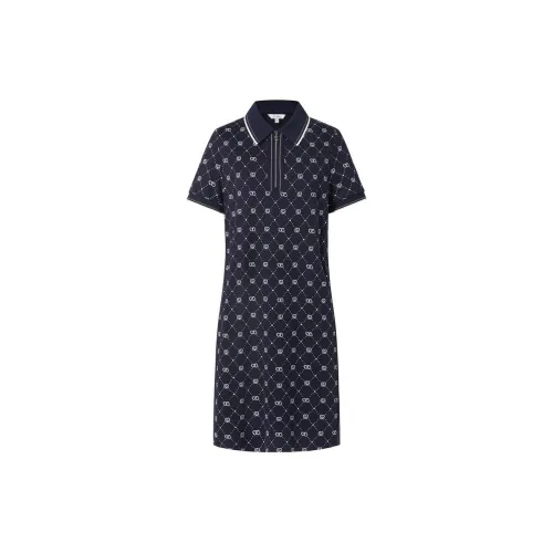 JZ. ANNAKRO Short-Sleeved Dresses Women's Floral Navy Blue