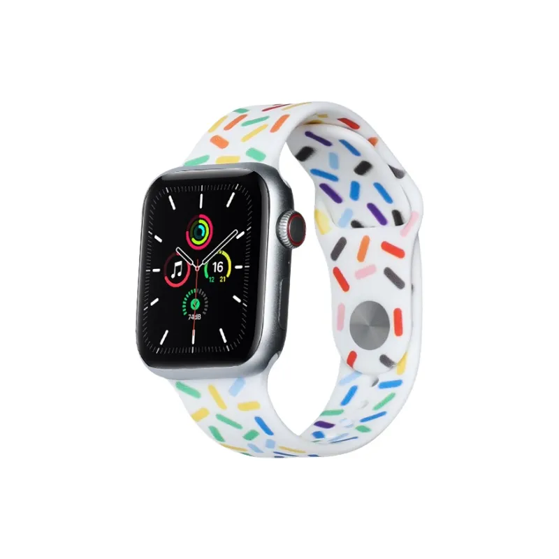 SHIRUI 1/2/3/4 Generation Watch Bands 96 Unisex Raindrop Silicone Apple Watch Bands -63-4