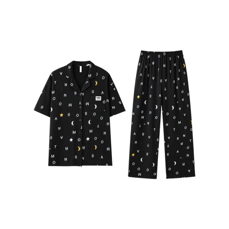 Tianmicat Pajama Set Women's Black-0
