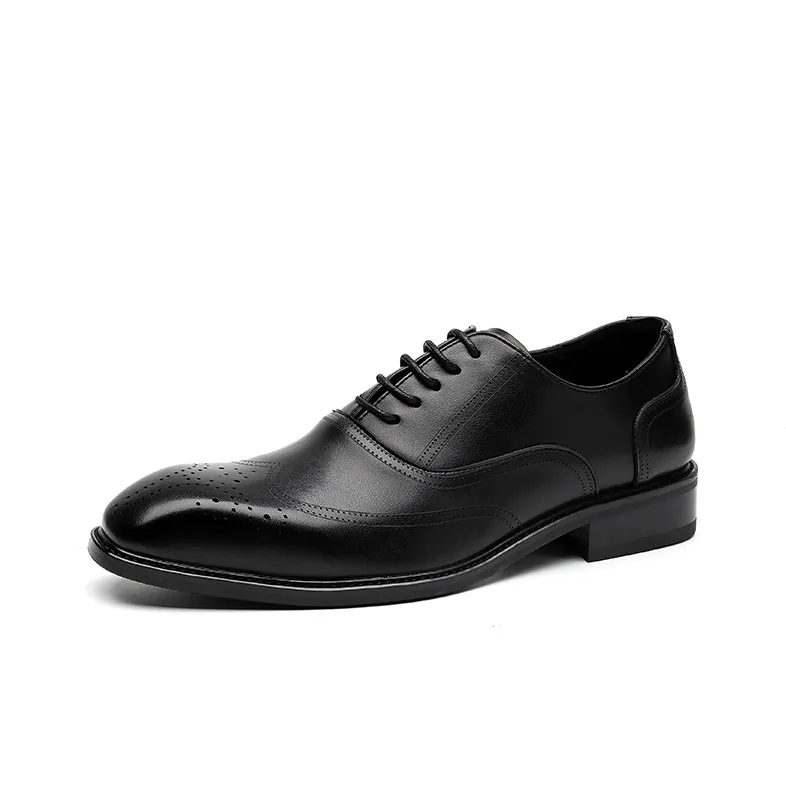 Romon Dress Shoes Men Low Top Black/Brown-1