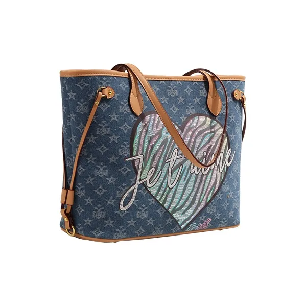 MISS GAIL Artificial Leather Shoulder Bag Regular Medium Size Women's Blue-3