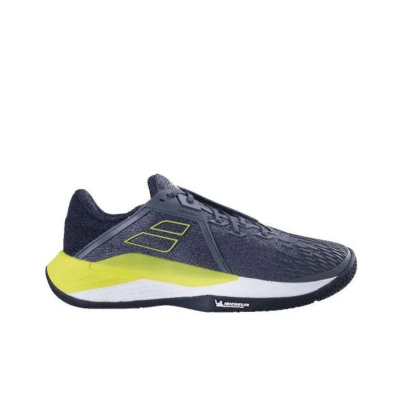 Babolat Slip Resistant Low Top Tennis Shoes Men's Gray-3