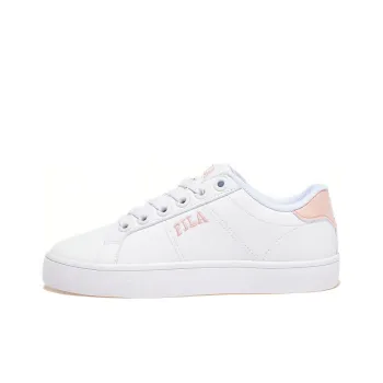 FILA Court Deluxe Anti-Slip Wear-Resistant Low-Top Skateboard Shoes Unisex Pink White