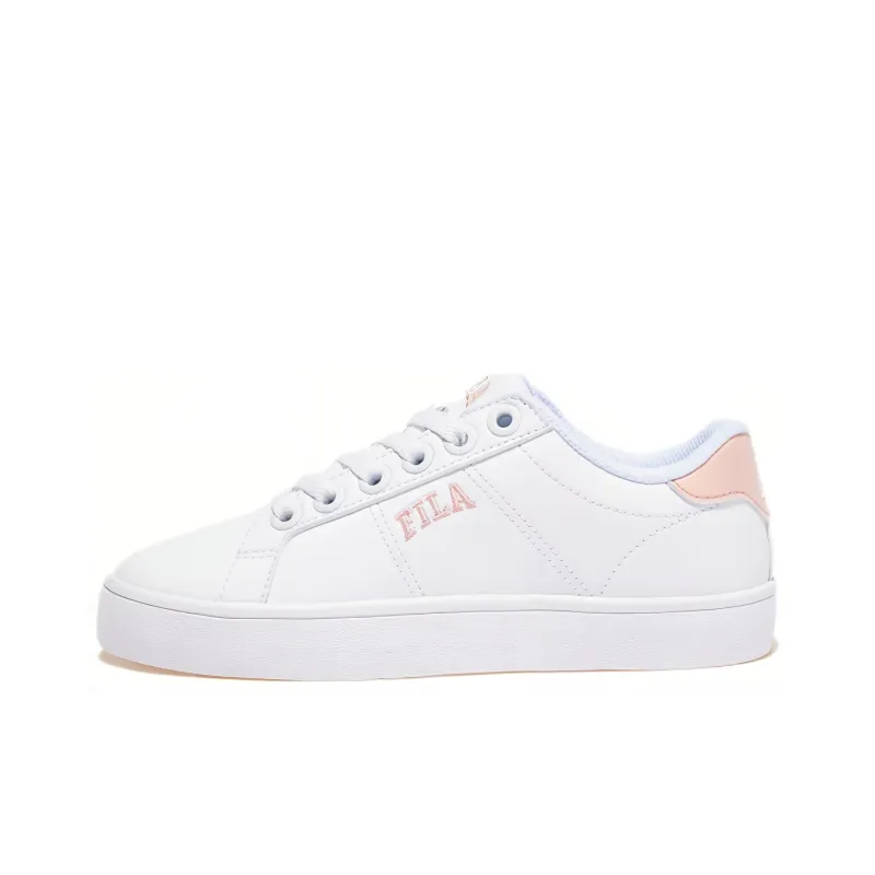 FILA Court Deluxe Anti Slip Wear Resistant Low Top Skateboard Shoes Unisex Pink White-0