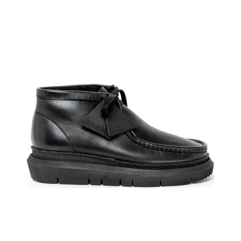 Sacai x Clarks Originals WALLABEE Casual Shoes Men's Black-1