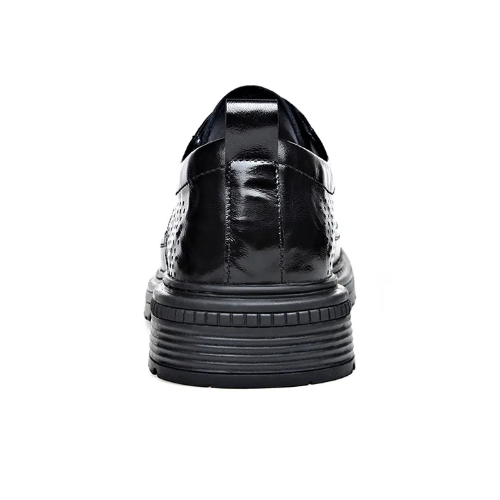 GZZ Dress Shoes Men Low Top Black, Brown-4