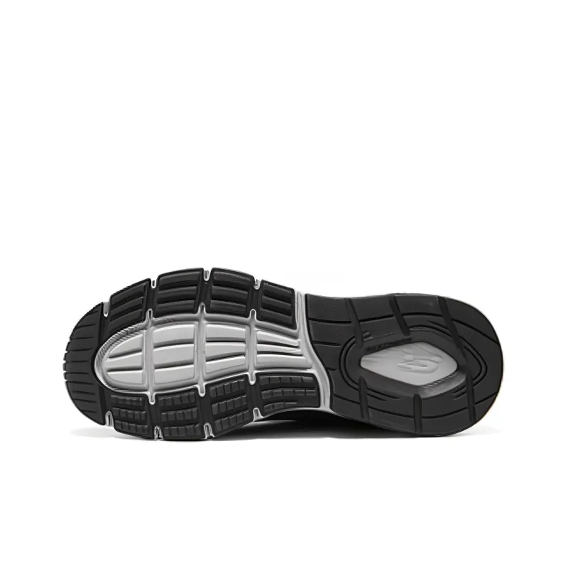 Skechers Cushioning Wear-Resistant Rebound Low-Top Casual Running Shoes Men's Black Gray Color-4