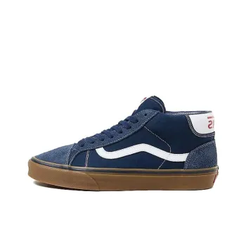 Vans Mid Skool 37 Durable Breathable Mid-Top Skateboard Shoes Blue