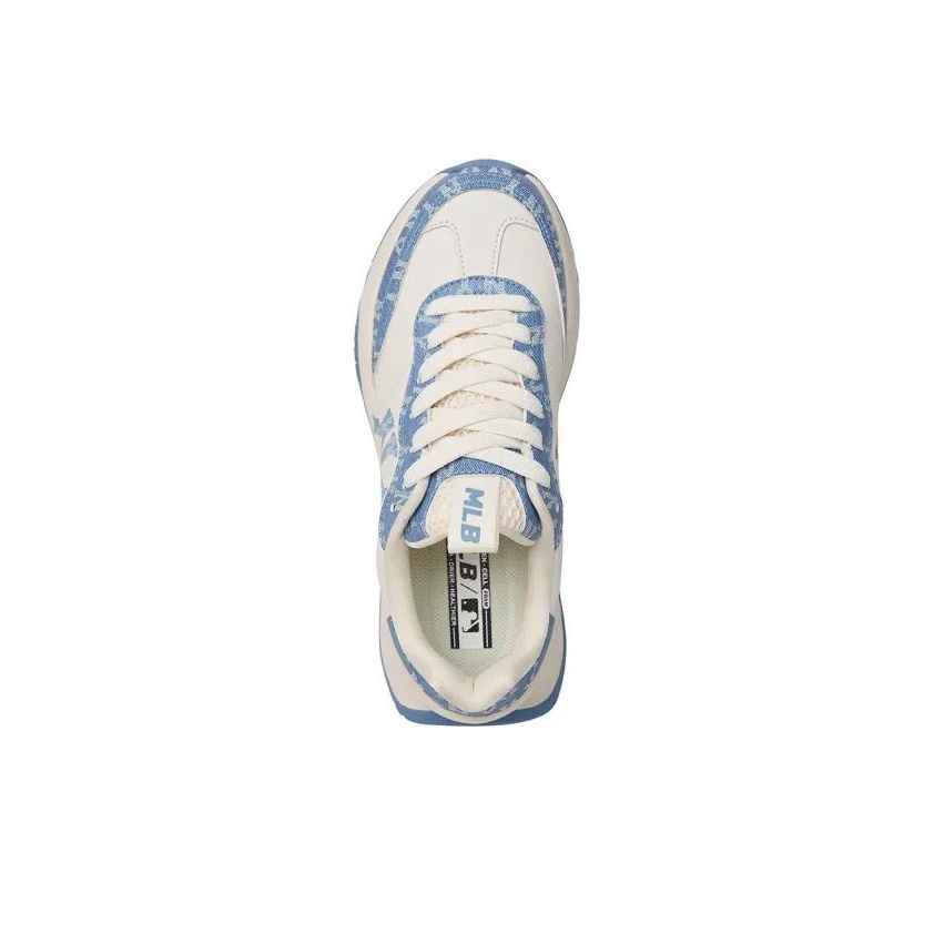 ★送料・関税込★MLB★Chunky Runner Race Denim★ MLB Chunky Runner Low Top Casual Shoes Unisex White Blue