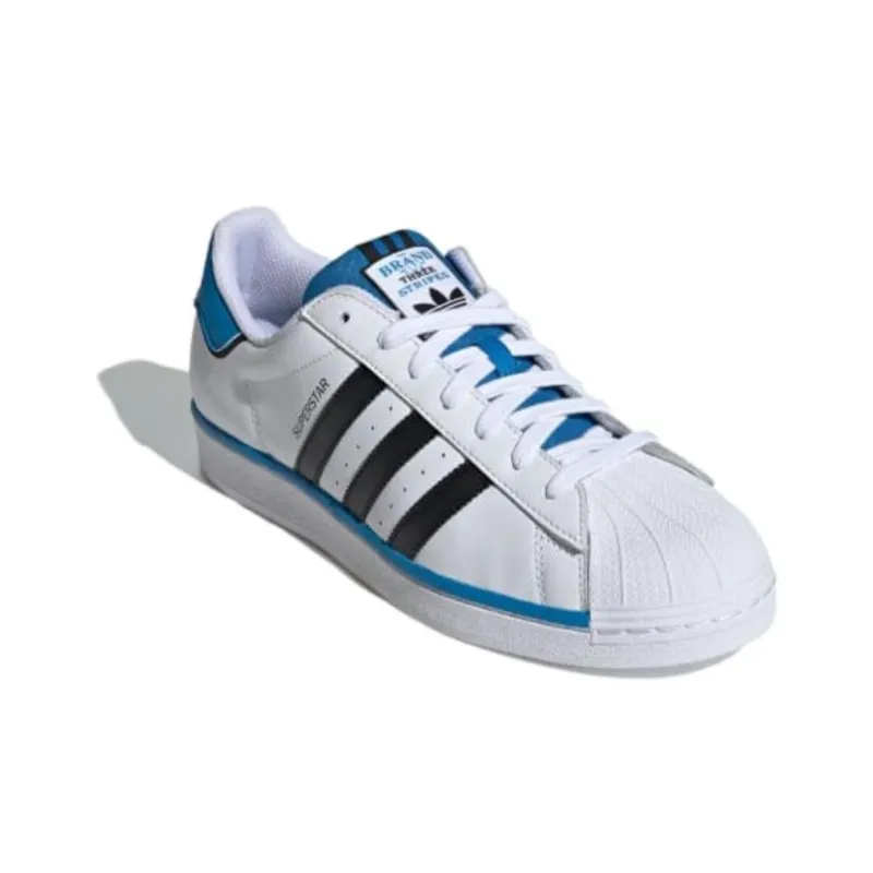 Adidas Superstar Cloud White Core Black Bright Blue-2