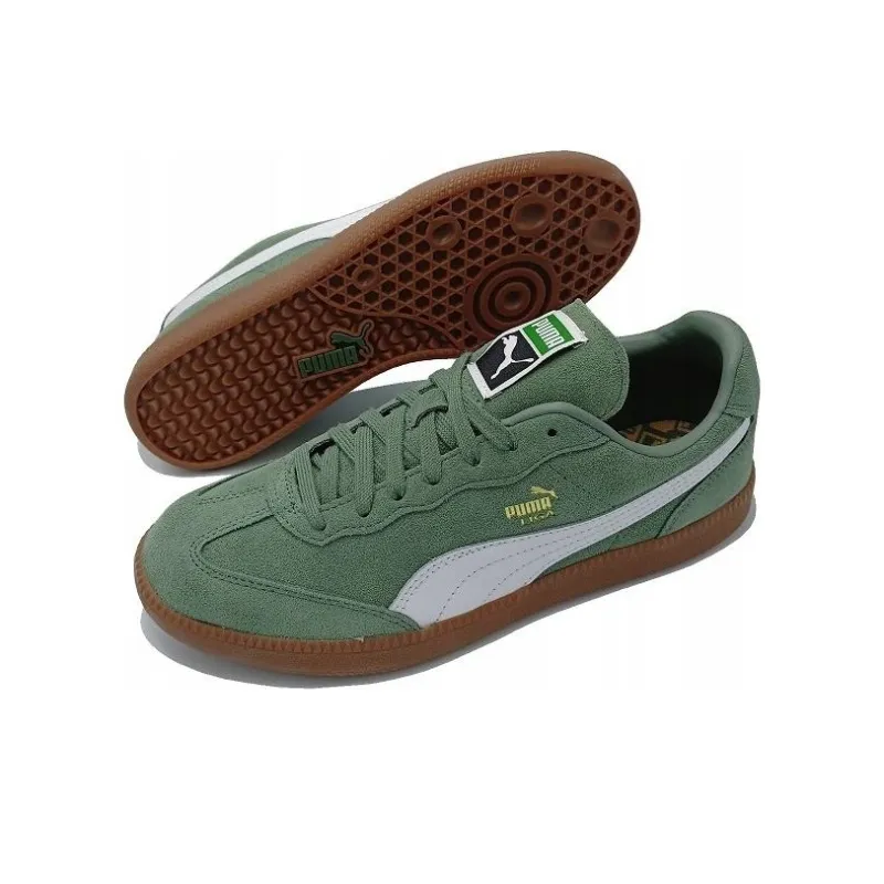 PUMA Suede Abrasion Resistant Breathable Low Top Skateboard Shoes Men's Green-2
